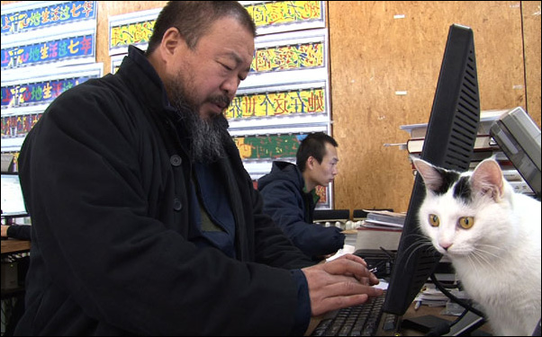 Ai Weiwei in a scene from Alison Klayman's documentary Ai Weiwei: Never Sorry
