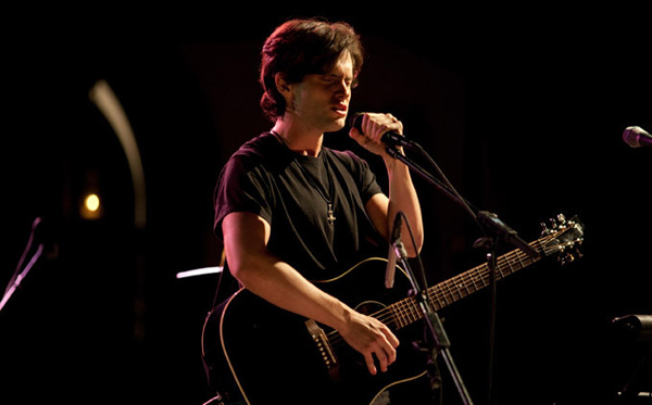 Penn Badgley as Jeff Buckley in Dan Algrant's film "Greetings from Tim Buckley"