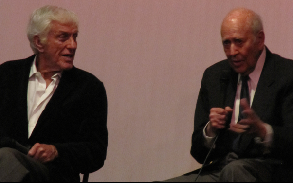 Dick Van Dyke and Carl Reiner at a screening of "The Comic" at the New Beverly