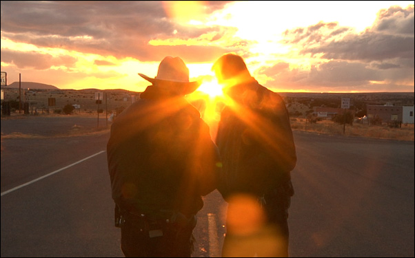 Law enforcement look into the horizon in Eugene Jarecki's drug war documentary "The House I Live In"