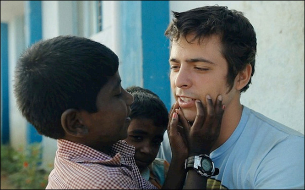 Rocky Braat and Surya in a scene from Steve Hoover's "Blood Brother"