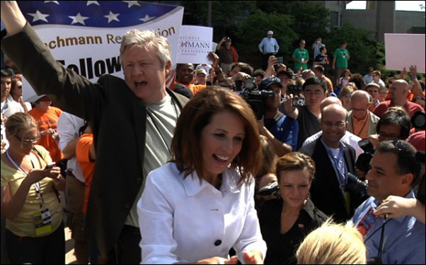 Marcus and Michele Bachmann in a scene from AJ Schnack's "Caucus"