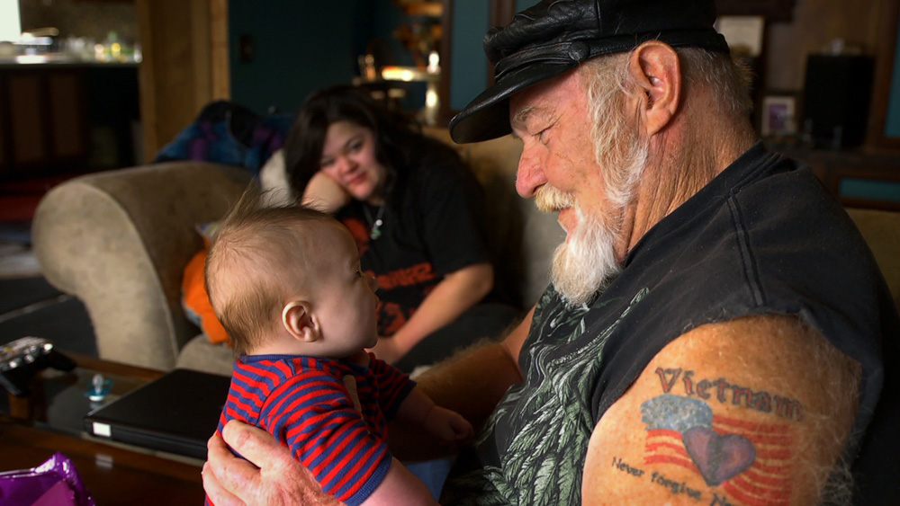 Ron Hall and his daughter and granddaughter in "Stray Dog"