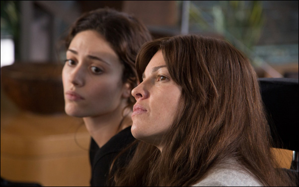 Emmy Rossum and Hilary Swank in "You're Not You"