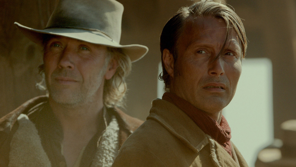 Mikael Persbrandt and Mads Mikkelsen in "The Salvation"