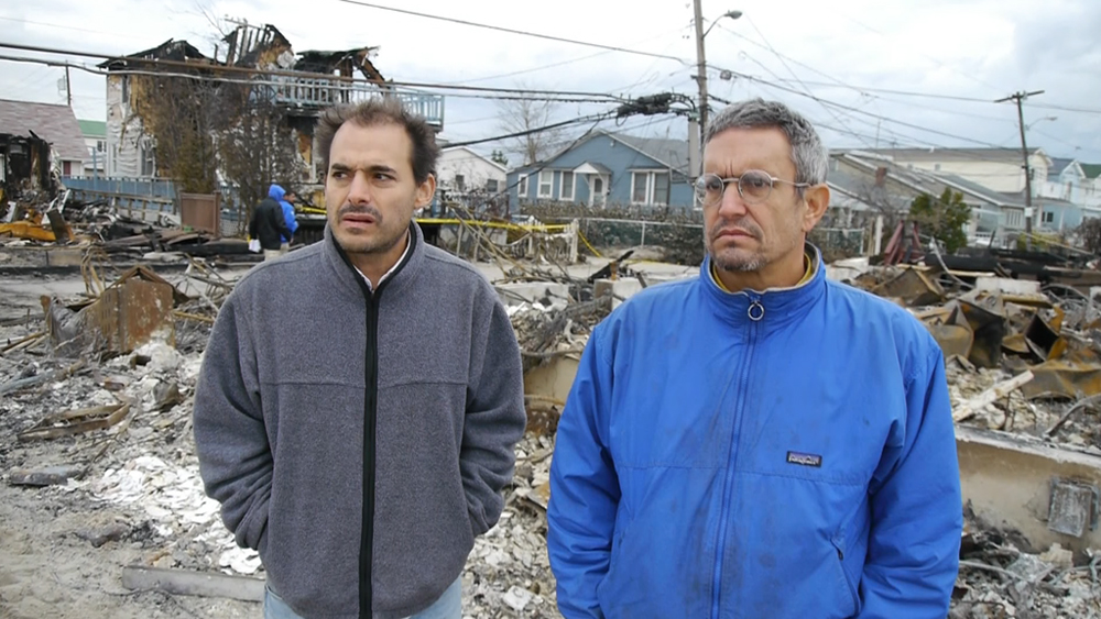 Andy Bichlbaum and Mike Bonanno in "The Yes Men Are Revolting"