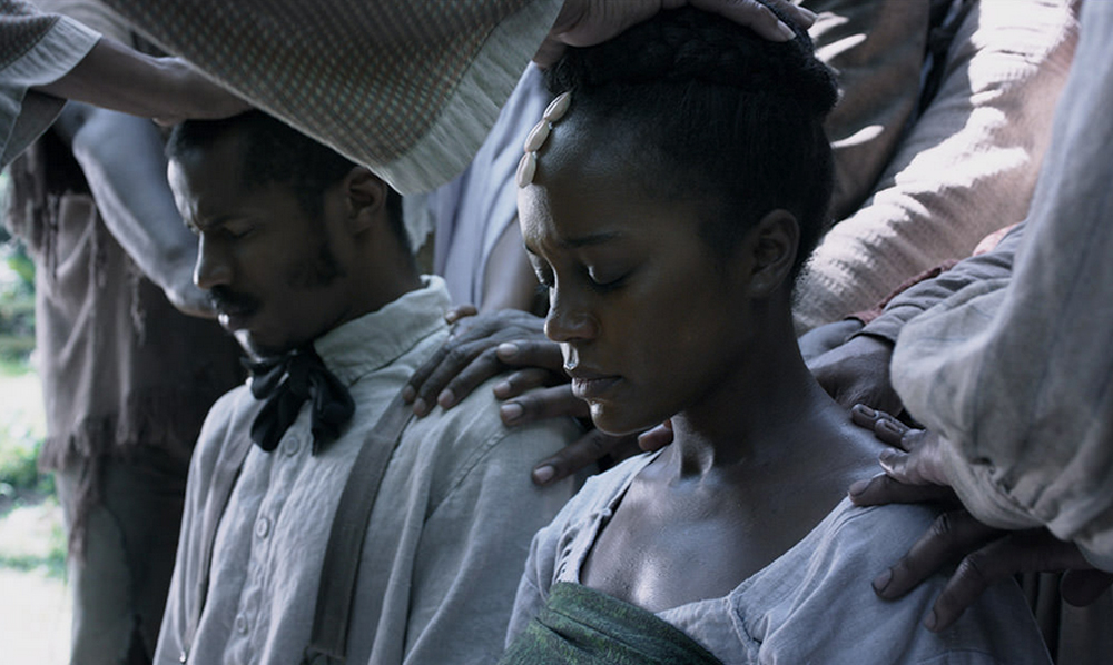Nate Parker and Aja Naomi King in "Birth of a Nation"