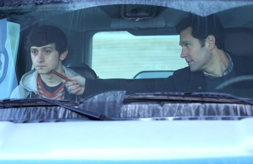 Paul Rudd and Craig Roberts in "The Fundamentals of Caring"