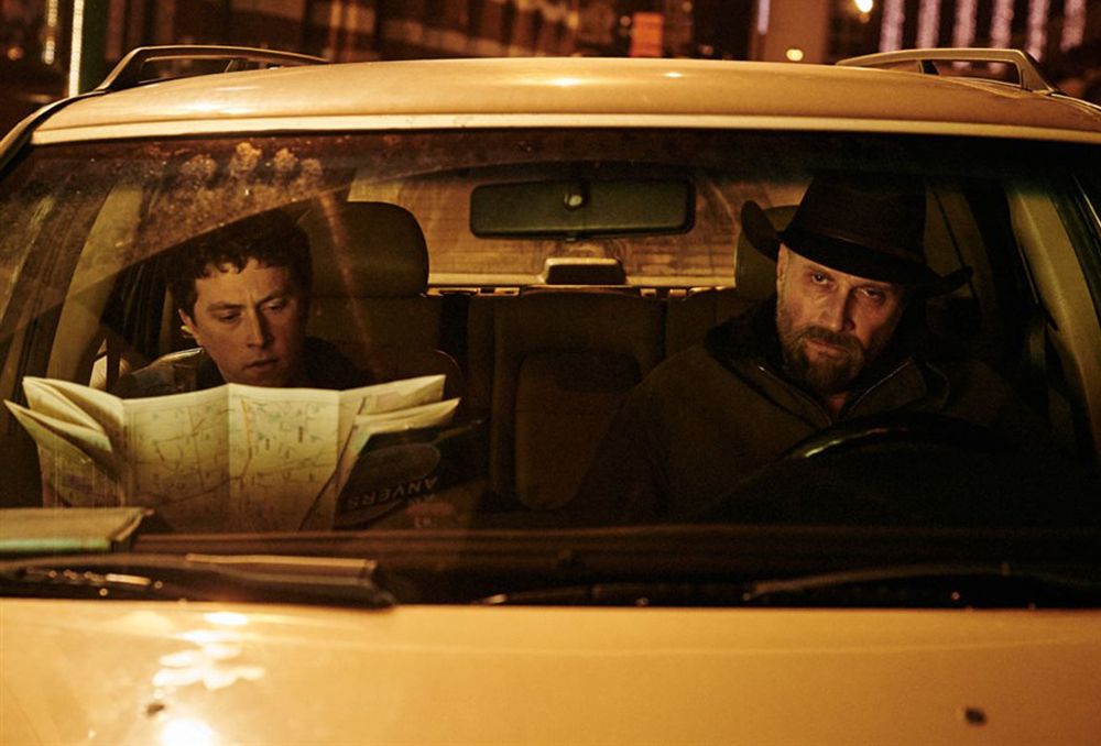 Francois Damiens and Finnegan Oldfield in "Les Cowboys"