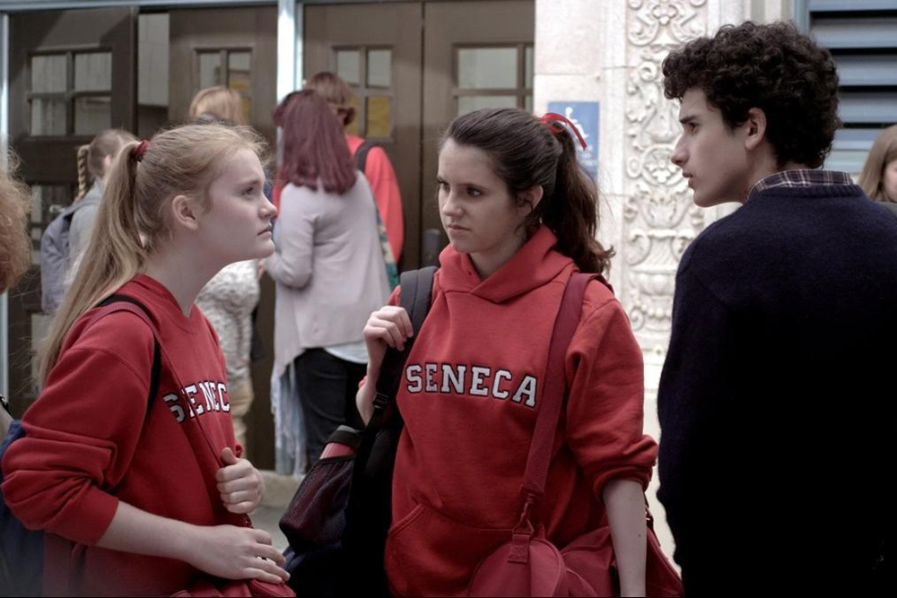 Ben Konigsberg, Kara Hayward and Morgan Turner in "Quitters"