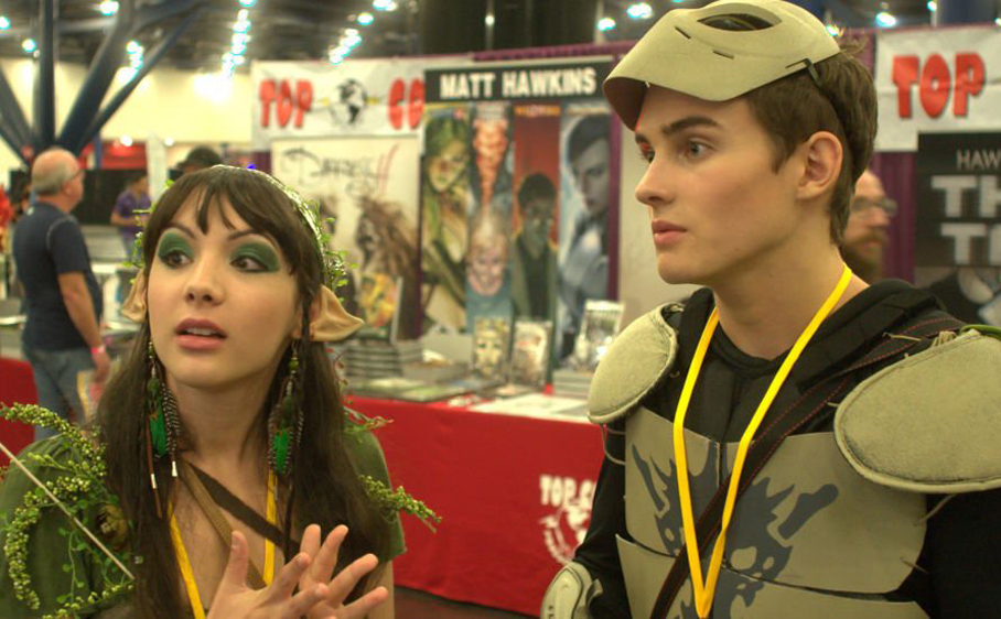 Hannah Marks and Michael Johnston in "Slash"