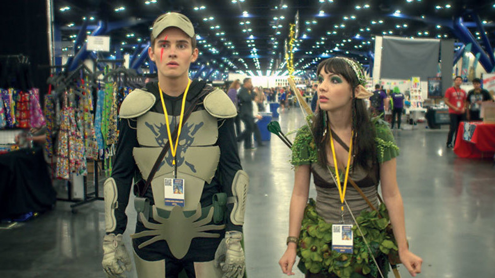 Michael Johnston and Hannah Marks in "Slash"