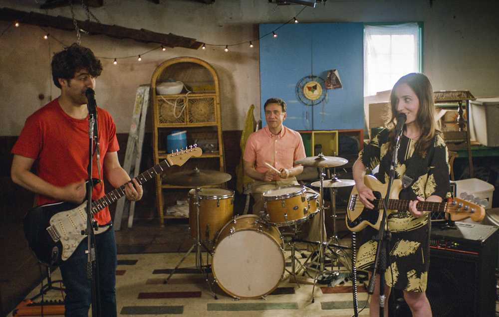 Zoe Lister Jones, Adam Pally and Fred Armisen in "Band Aid"