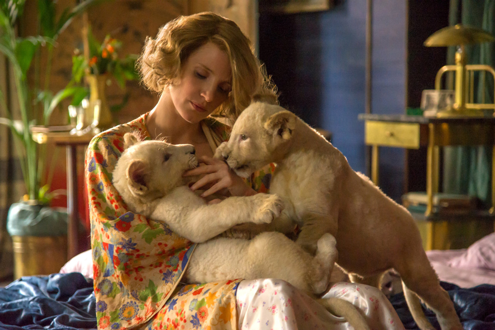 Jessica Chastain in "The Zookeeper's Wife"
