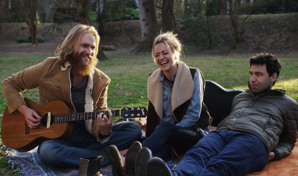 Wyatt Russell, Alex Karpovsky and Meredith Hagner in "Folk Hero and Funny Guy"