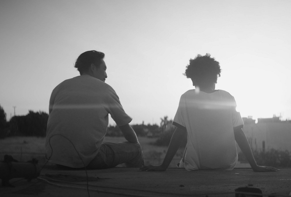 Justin Chon and Simone Baker in "Gook"