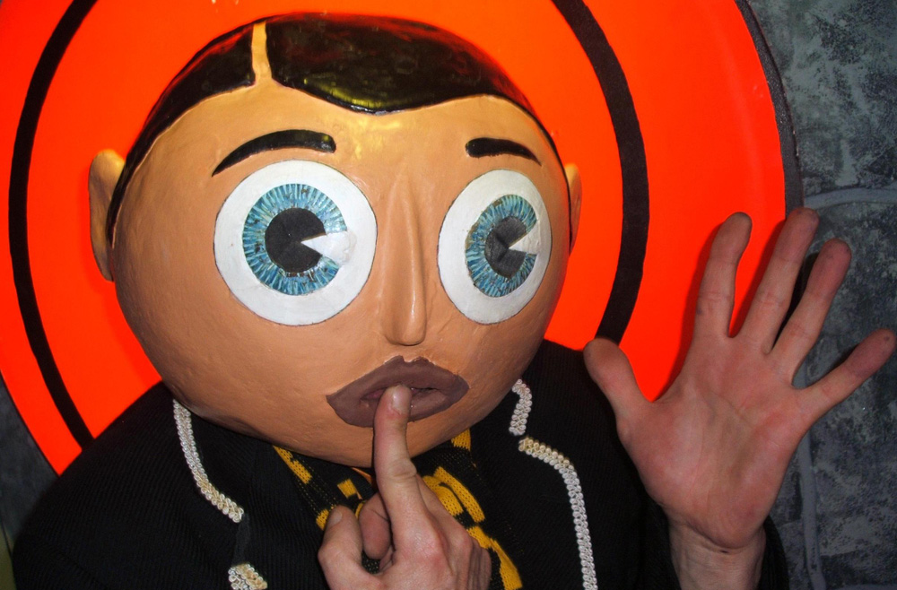 Chris Sievey as Frank Sidebottom in "Being Frank: The Chris SIevey Story"