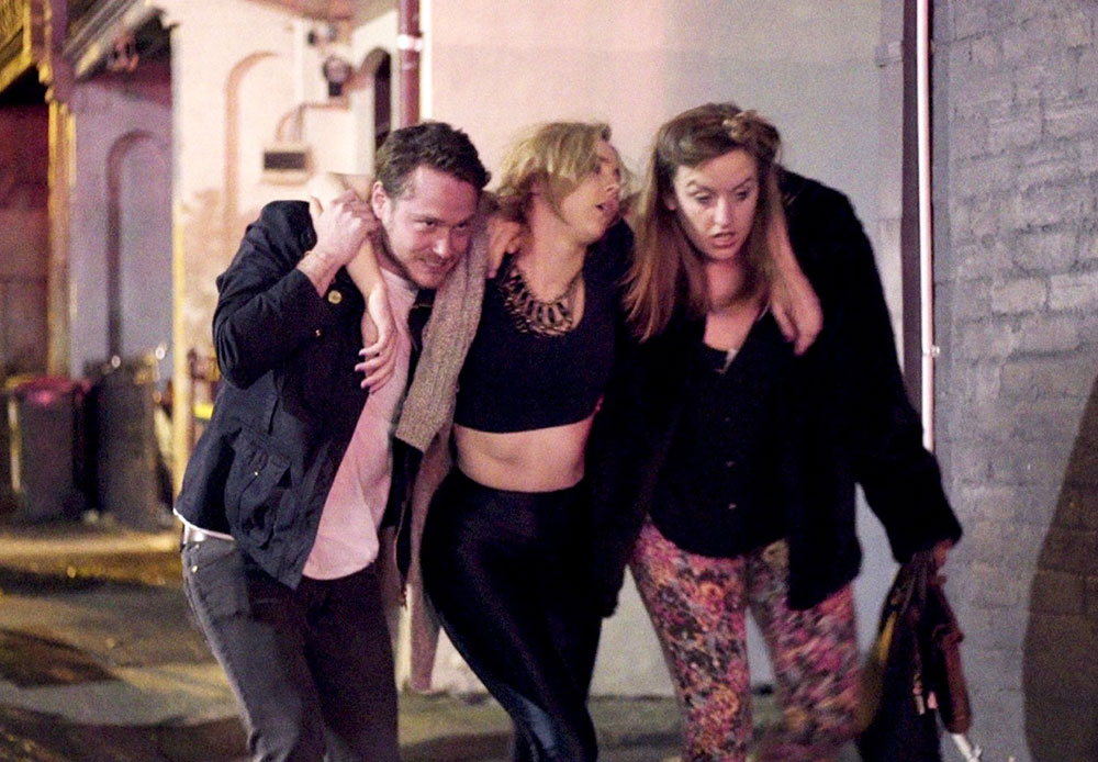Marshall Campbell, Julia Robertson and Sarah Gaul in "Hot Mess"