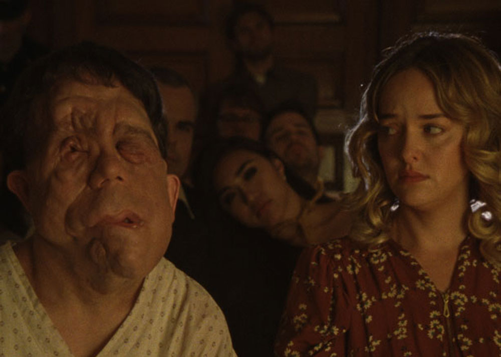 Adam Pearson and Jess Weixler in "Chained for Life"