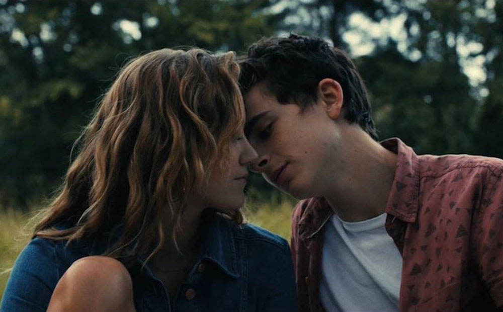 Maika Monroe and Timothee Chalamet in "Hot Summer Nights"