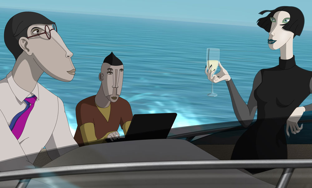 A scene from Milorad Krstic's "Ruben Brandt, Collector"