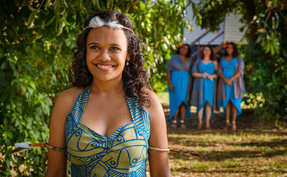 Miranda Tapsell in "Top End Wedding"